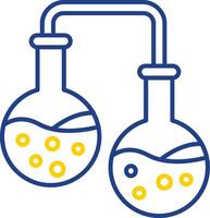 Experiment Line Two Color  Icon vector