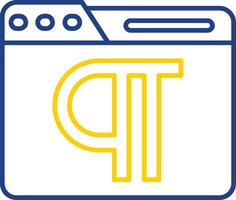 Paragraph Line Two Color Icon vector
