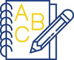 Notebook Line Two Color  Icon vector