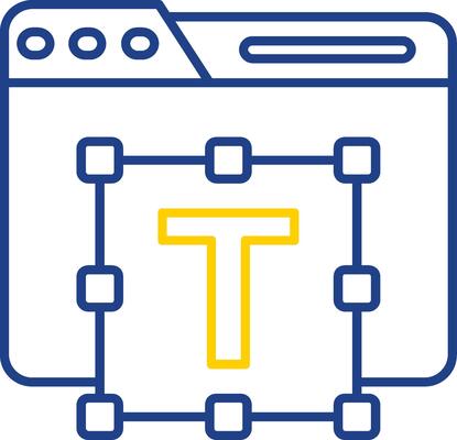 Typography Line Two Color Icon