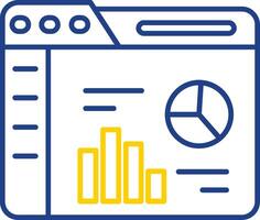 Analytics Line Two Color Icon vector