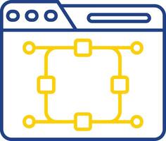 Curve Line Two Color Icon vector