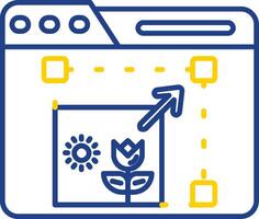 Resize Line Two Color Icon vector