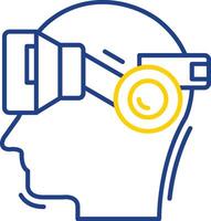 Vr glasses Line Two Color Icon vector