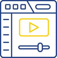 Video player Line Two Color Icon vector