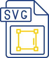 Svg file format Line Two Color Icon vector