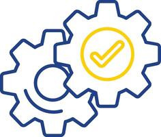 Setting Line Two Color  Icon vector