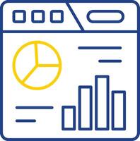 Dashboard Line Two Color  Icon vector