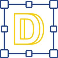 Logo Line Two Color  Icon vector