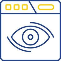 Views Line Two Color Icon vector