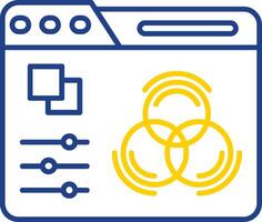 Color adjustment Line Two Color  Icon vector