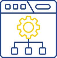 Setting Line Two Color Icon vector