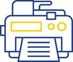 Printer Line Two Color  Icon vector