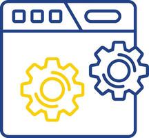 Web setting Line Two Color  Icon vector