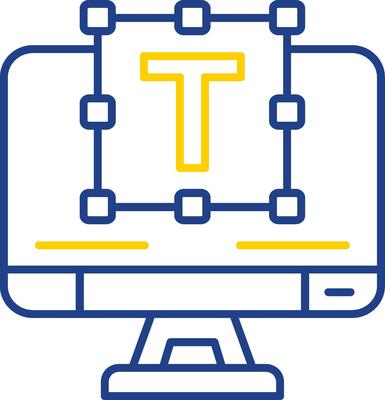Typography Line Two Color Icon