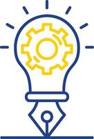 Creative idea Line Two Color  Icon vector