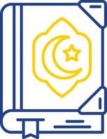 Quran Line Two Color Icon vector