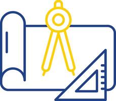 Draft Line Two Color Icon vector