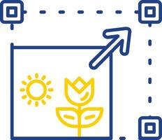 Resizing Line Two Color Icon vector