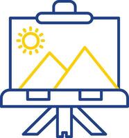 Canvas Line Two Color  Icon vector