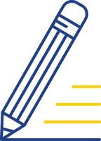 Pencil Line Two Color  Icon vector