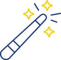 Magic wand Line Two Color Icon vector