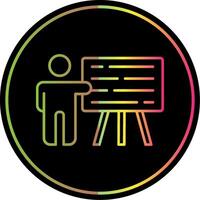 Explain Line Gradient Due Color Icon vector