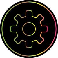 Gears Line Gradient Due Color Icon vector