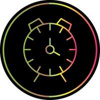 alarma reloj línea degradado debido color icono vector