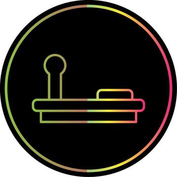 palanca de mando línea degradado debido color icono vector