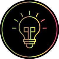 Light Bulb Line Gradient Due Color Icon vector