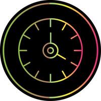 reloj línea degradado debido color icono vector