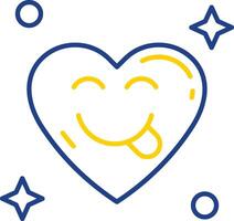 Tongue Line Two Color Icon vector