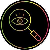 Observation Line Gradient Due Color Icon vector