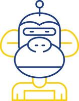 Robot Line Two Color Icon vector