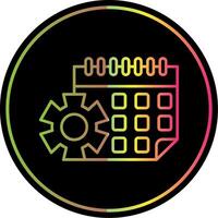 Calendar Line Gradient Due Color Icon vector