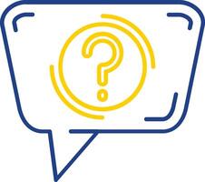 Question Line Two Color Icon vector