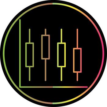 Diagram Line Gradient Due Color Icon vector