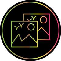 Images Line Gradient Due Color Icon vector