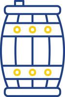 Barrel Line Two Color  Icon vector