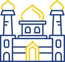 Mosque Line Two Color Icon vector