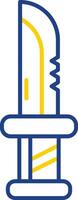 Dagger Line Two Color  Icon vector