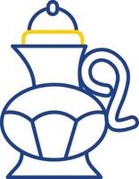 Tea pot Line Two Color Icon vector