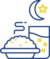 Iftar Line Two Color Icon vector