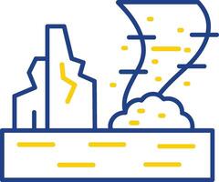 Sandstorm Line Two Color  Icon vector