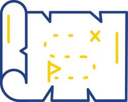Map Line Two Color  Icon vector