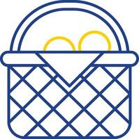 Basket Line Two Color  Icon vector