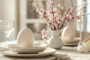 AI generated easter is coming which means lots of easter decorations should be on the table photo