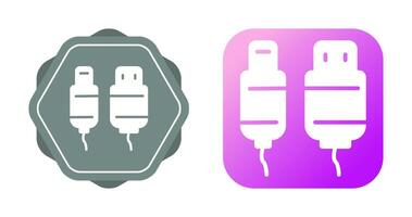 icono de vector de cable usb