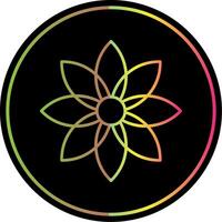 Dandelion Line Gradient Due Color Icon vector